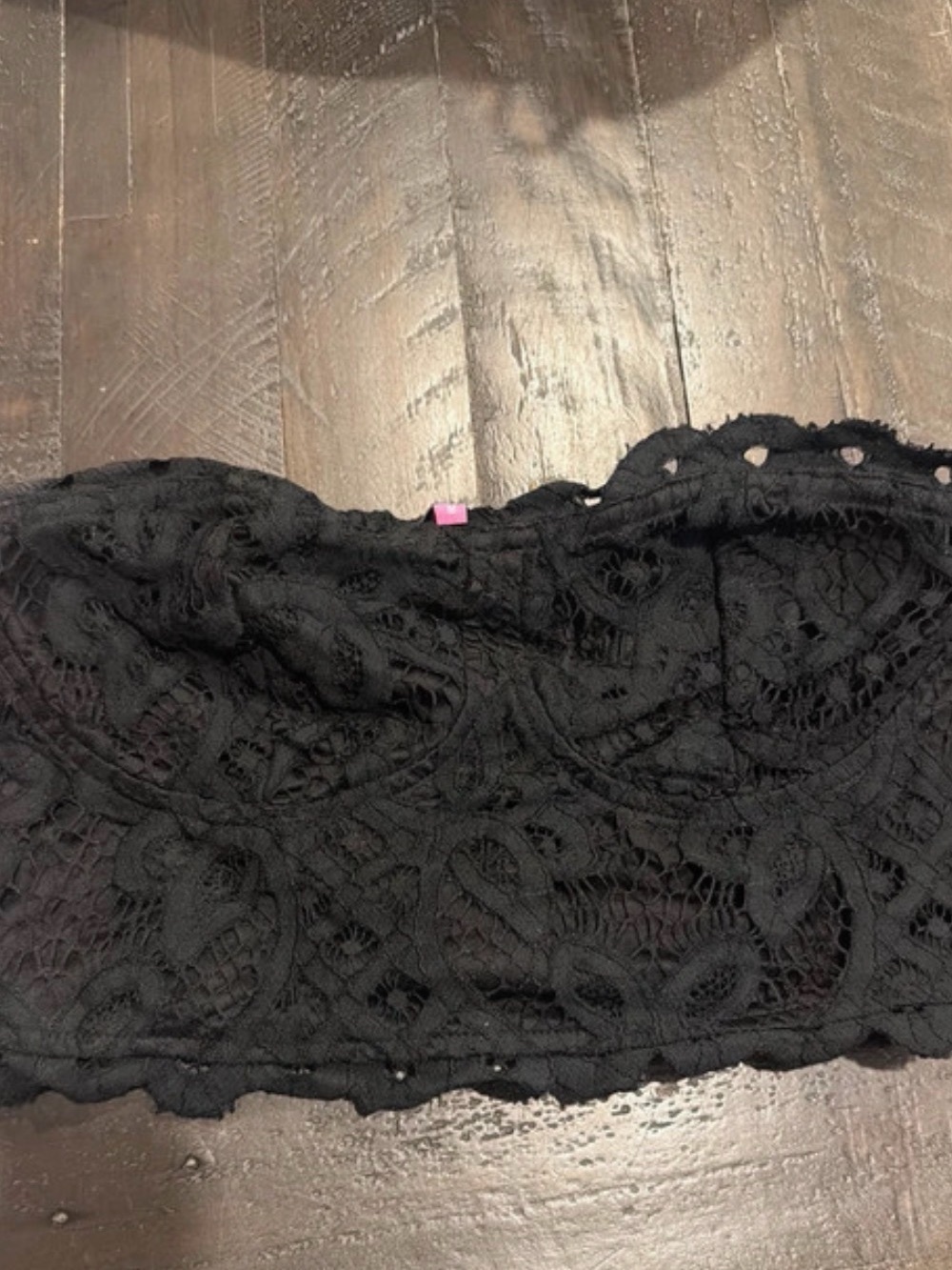 Edikted Black Lace Strapless Bandeau